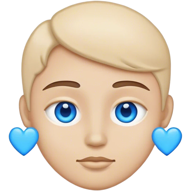 emoji face blue hearts instead of eyes emoji