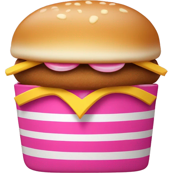 Cute pink McDonald’s meal emoji