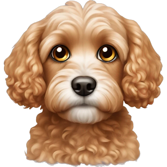 Cavapoo with cute eyes emoji