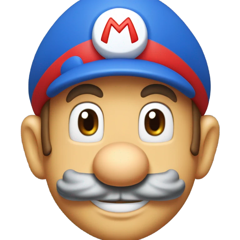 Super Mario bros emoji Mario only head emoji
