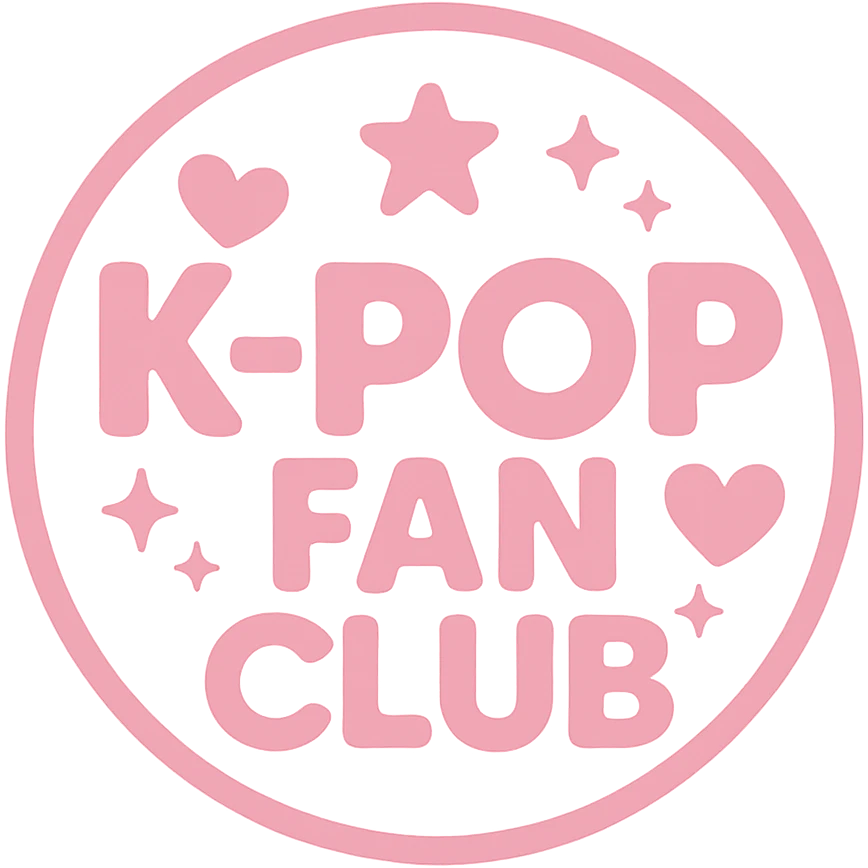 pink kpop fan club badge, cute and trendy emoji