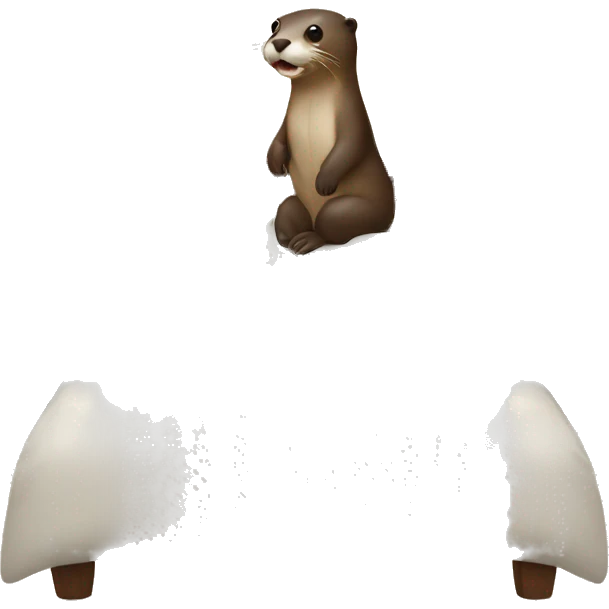 Otter on a bed  emoji