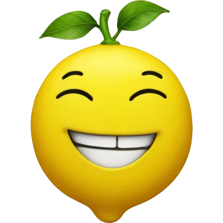 A smiling lemon emoji