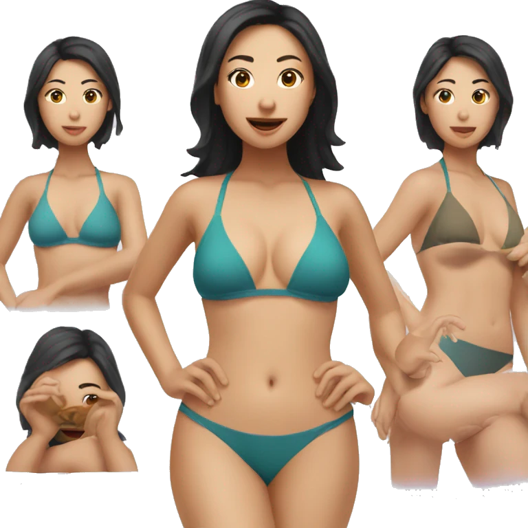 asian woman in bikini emoji
