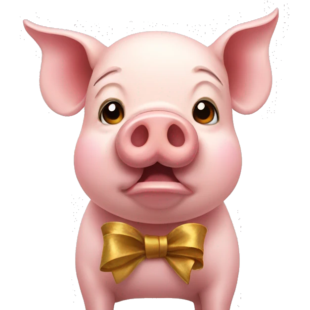 pig with a bow emoji