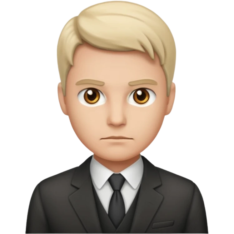 Thinking image in professional look emoji
