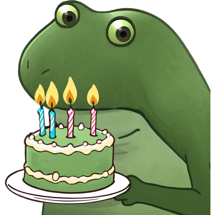 bufo blowing candles on cake emoji