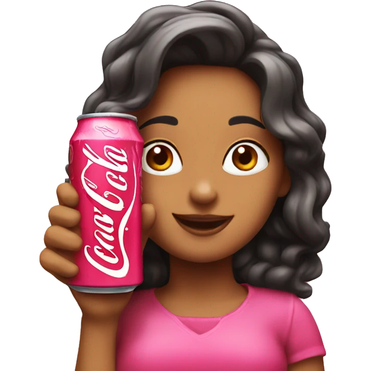 Pink coca cola emoji