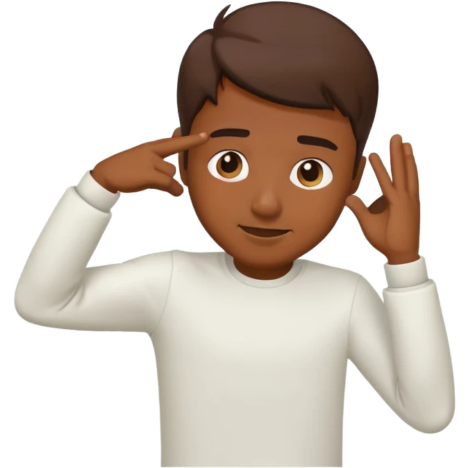 a guy doing dab  emoji