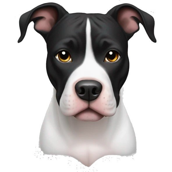 black and white pitbull emoji