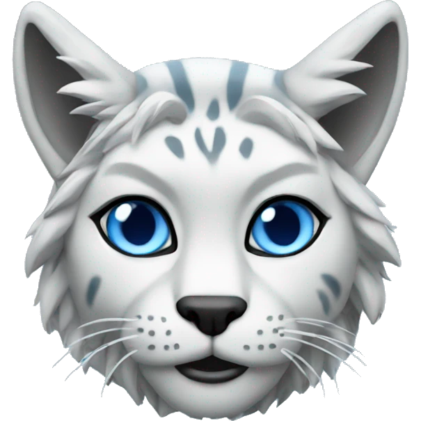 A blue lynx with a laptop emoji
