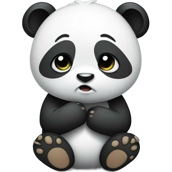 Cute panda crying emoji