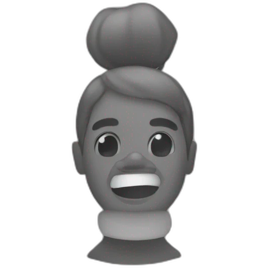 Black and white Épagneul français emoji