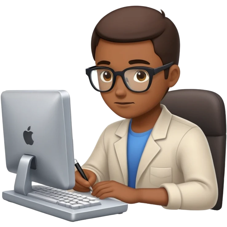 computer programmer writing code emoji