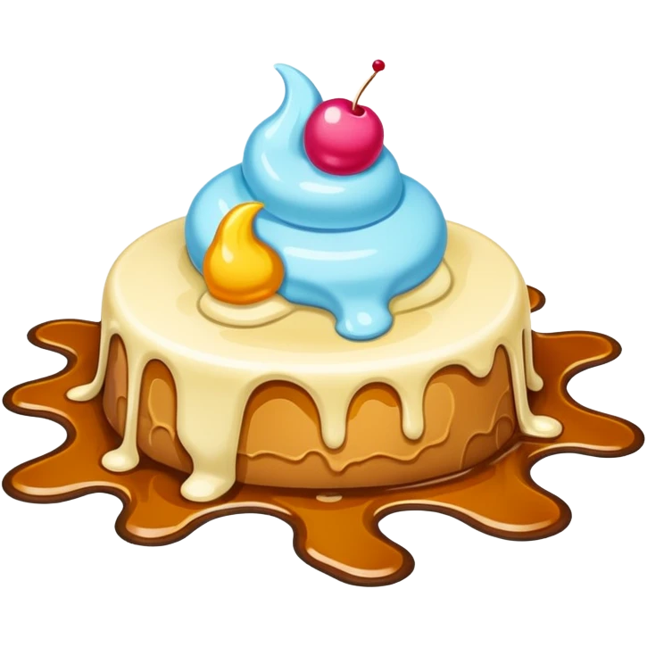 Ice cream fallen on the ground emoji