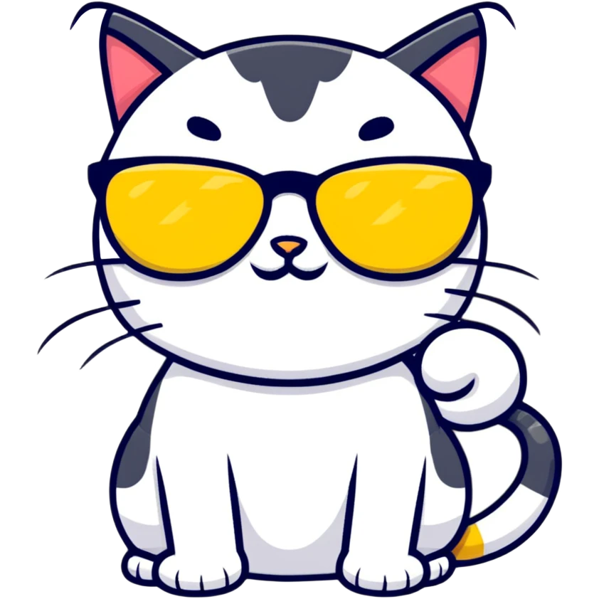 Cat with sunglasses emoji