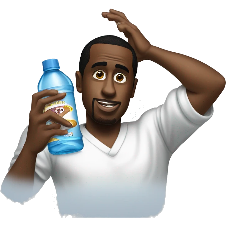 P diddy with a bottle of baby oil emoji