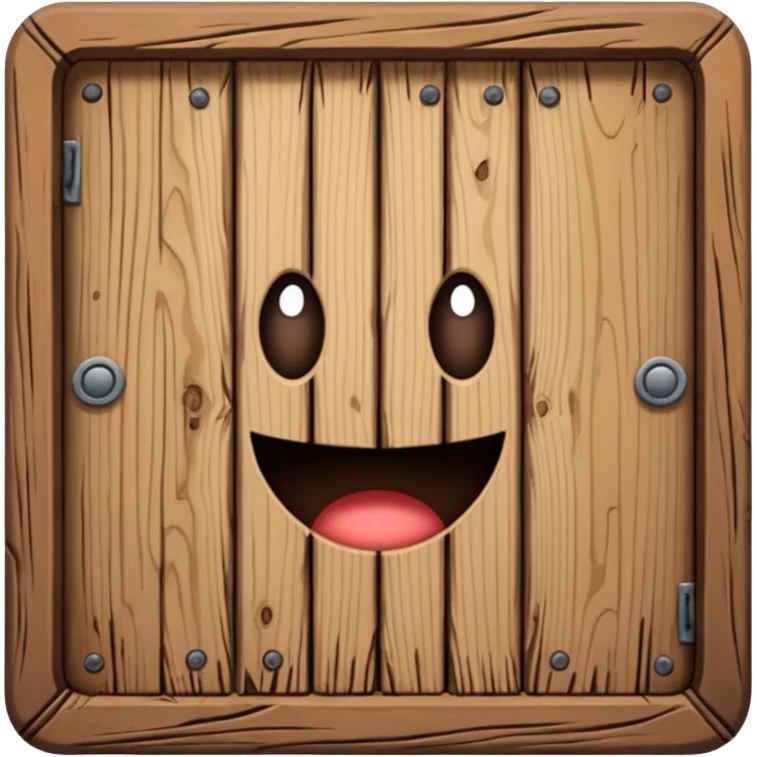 Wooden trap door emoji