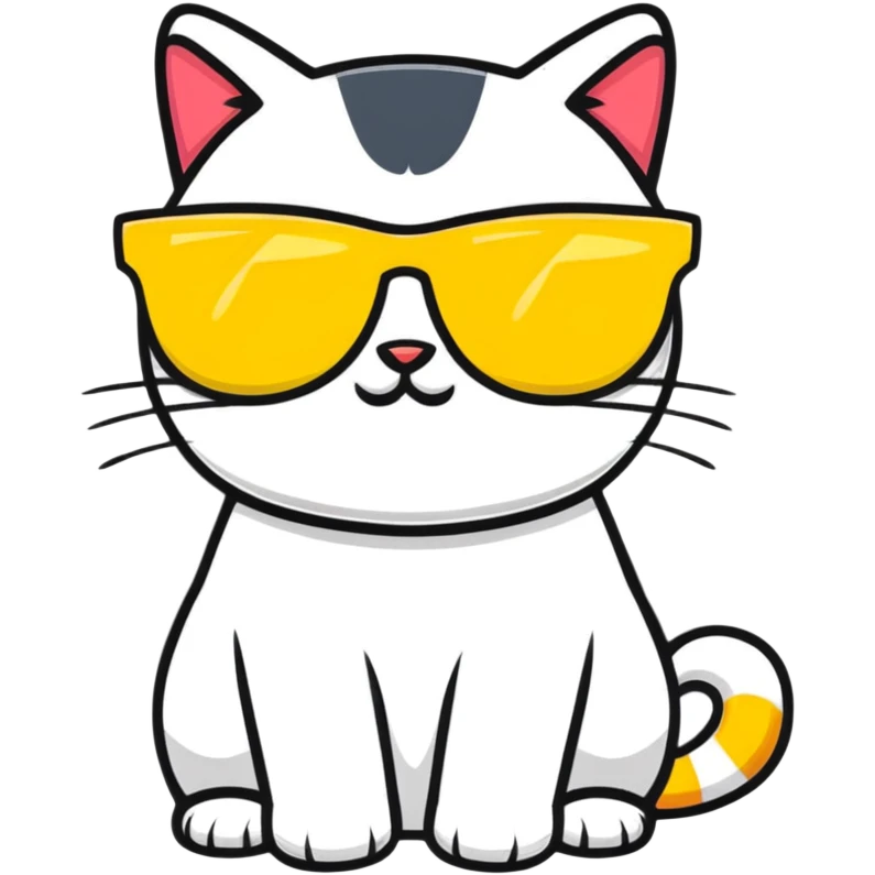Cat with sunglasses emoji