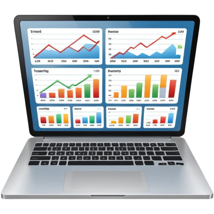 charts trading laptop emoji