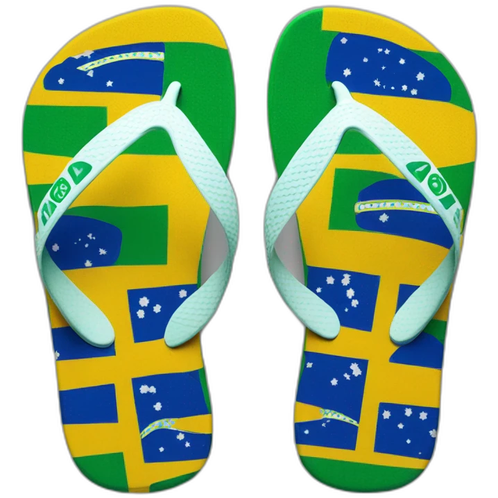 Havaianas Flip flops with Brazilian flag emoji