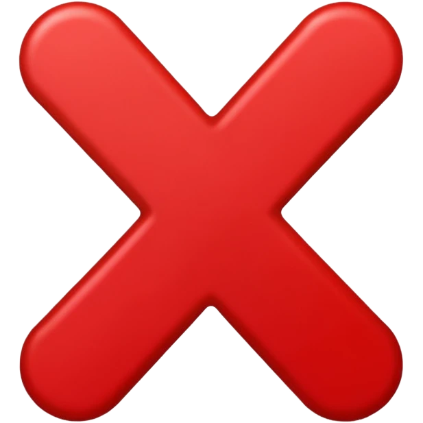 X roja de "NO"  emoji