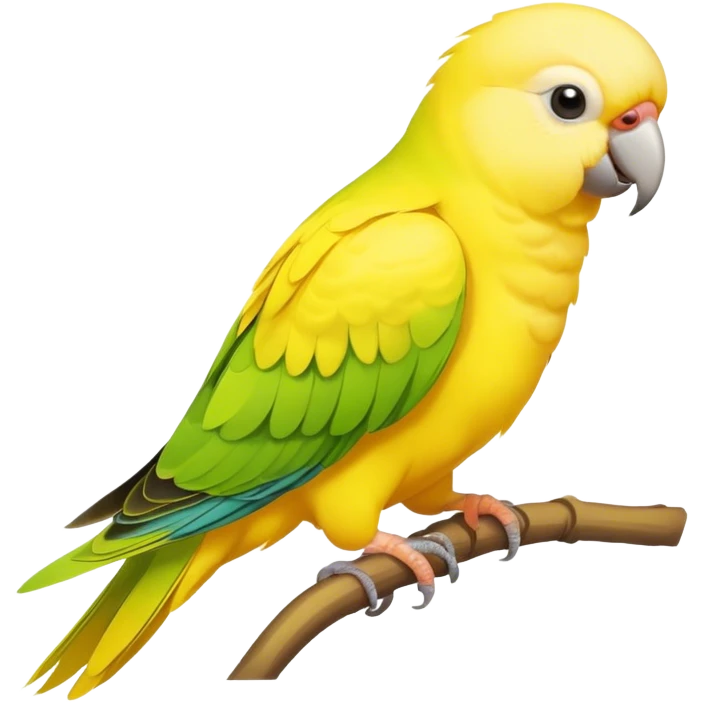 All yellow parakeet no green feathers emoji