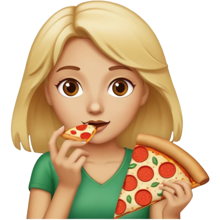 Pizza with blonde hair emoji
