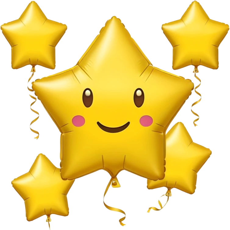 yellow star balloons emoji