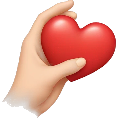 hand holding heart emoji