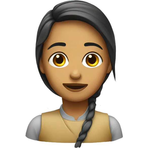 Chica oliendo algo emoji