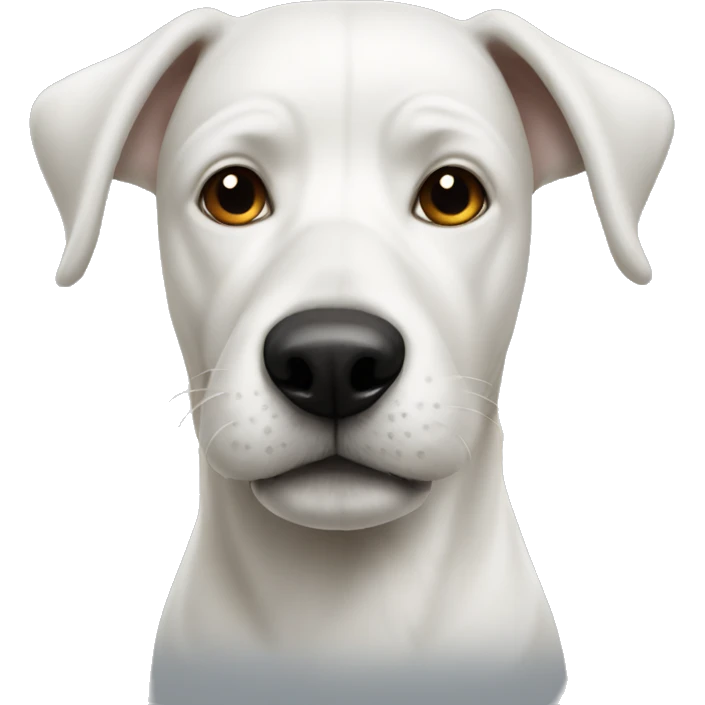 White dog black nose emoji