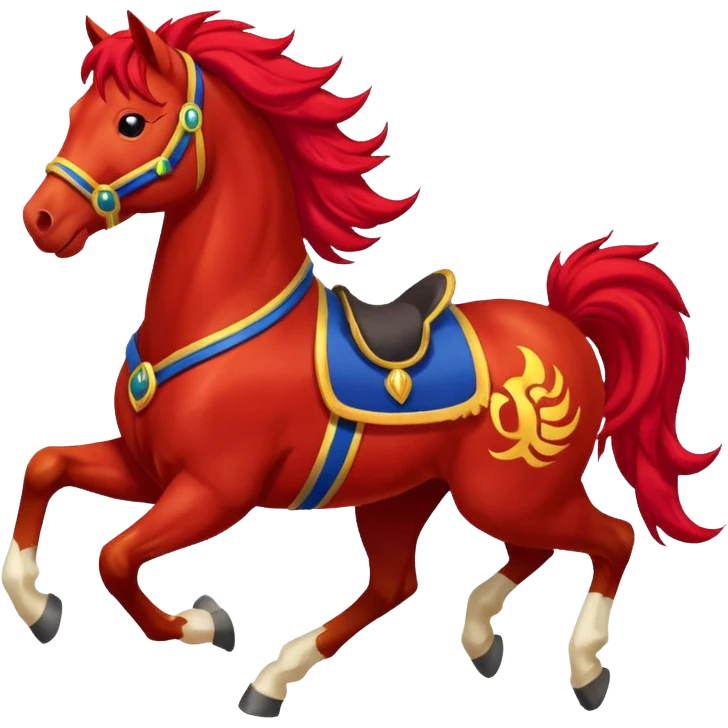 chinese fire horse happy new year emoji