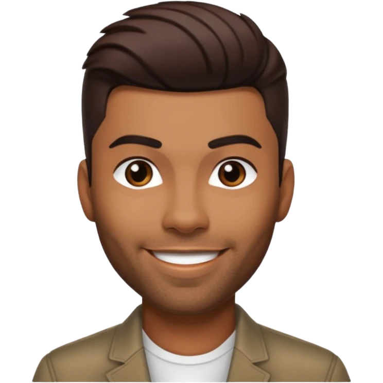 Ginuwine with dark brown hair emoji