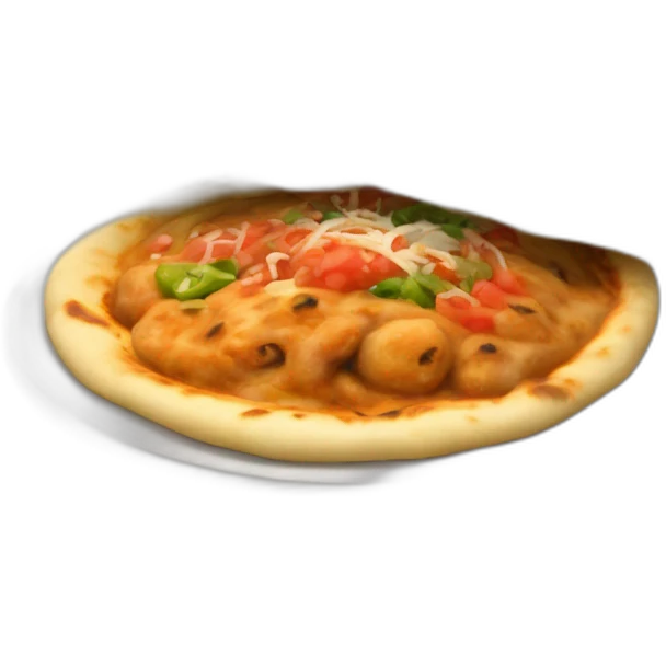 Pupusa with curtido and salsa emoji