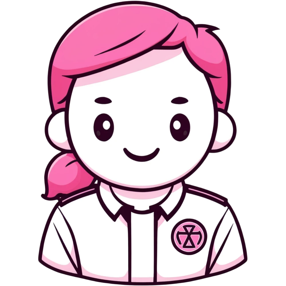 pink volunteer badge emoji