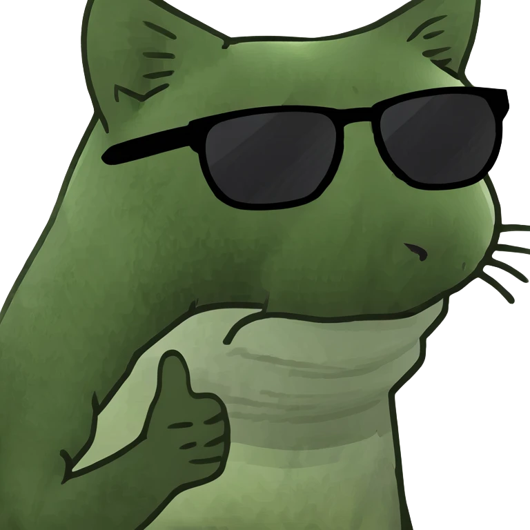 Cat with sunglasses emoji