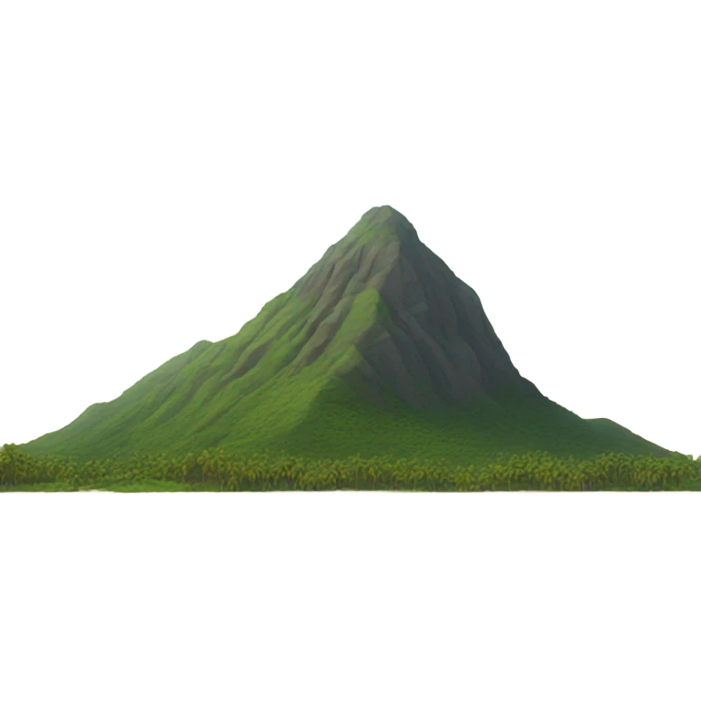 Mountain next to a beach emoji