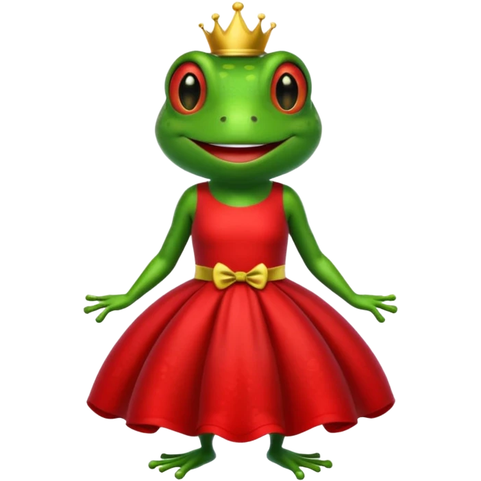 frog with red dress emoji