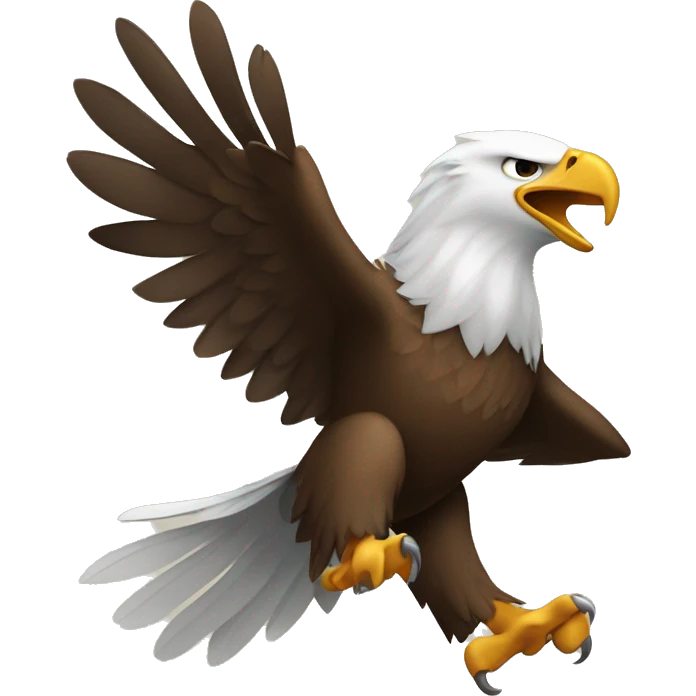 Eagle catching the letter “W” in its talons emoji