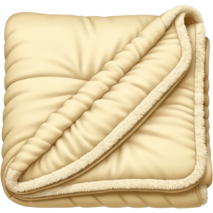 Cream colored blanket folded emoji