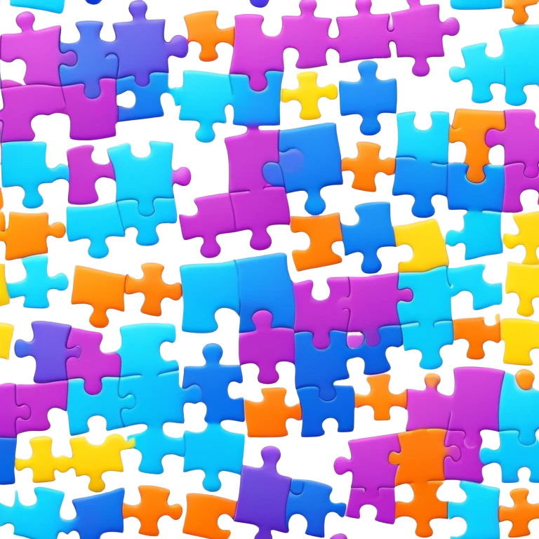 colorful puzzle piece pattern emoji