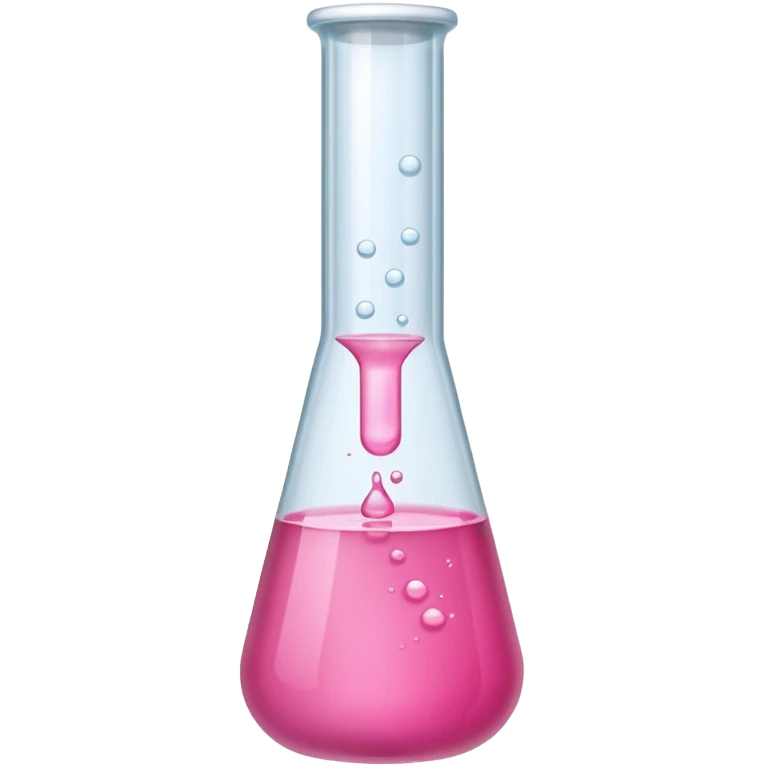 pink liquid in test tube simple bubbling emoji