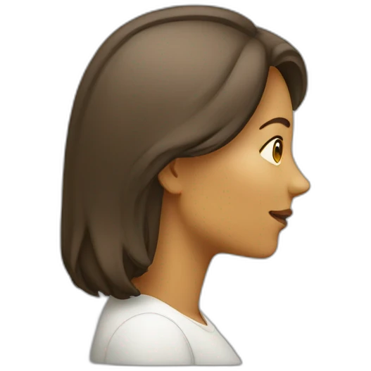 female profile in profile with a hump in the nose emoji