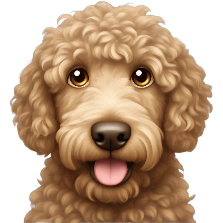 Light brown labradoodle  emoji