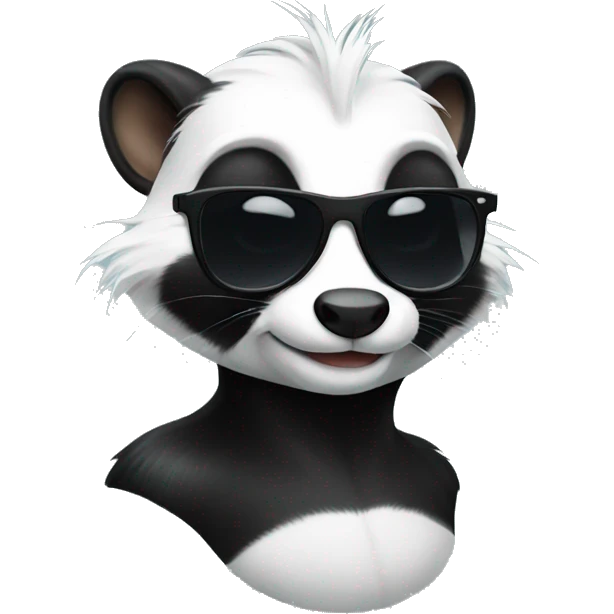 Skunk with sunglasses emoji