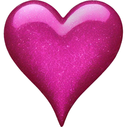Hot pink glitter heart emoji