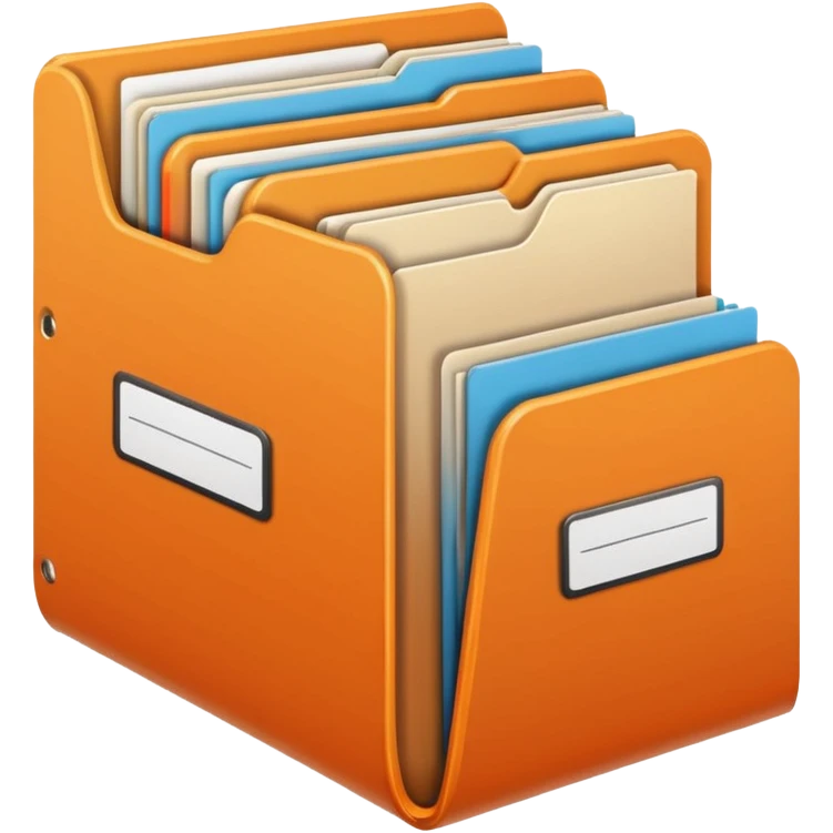 Orange folder files r emoji