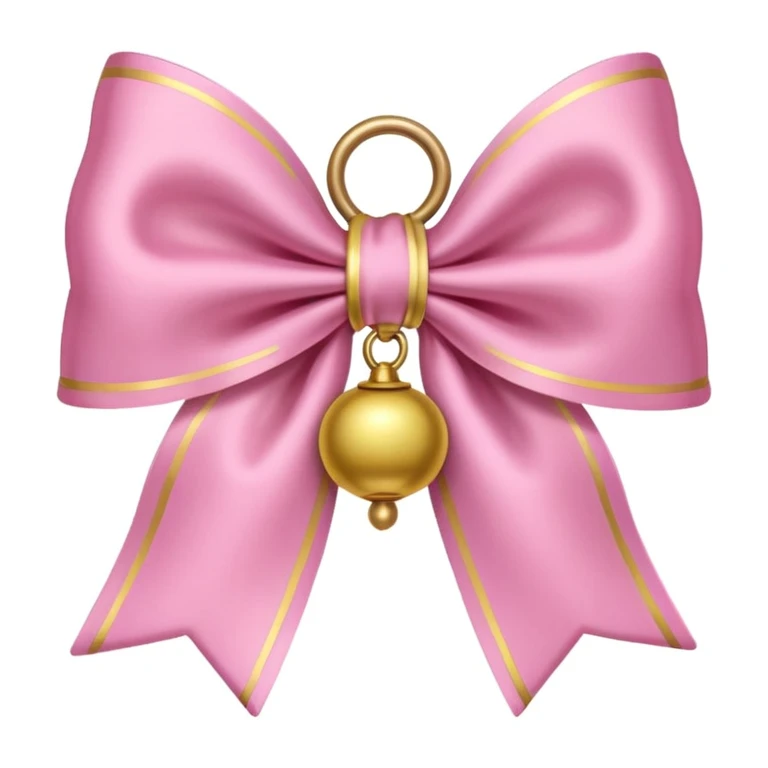 sakura bow with tiny bells emoji