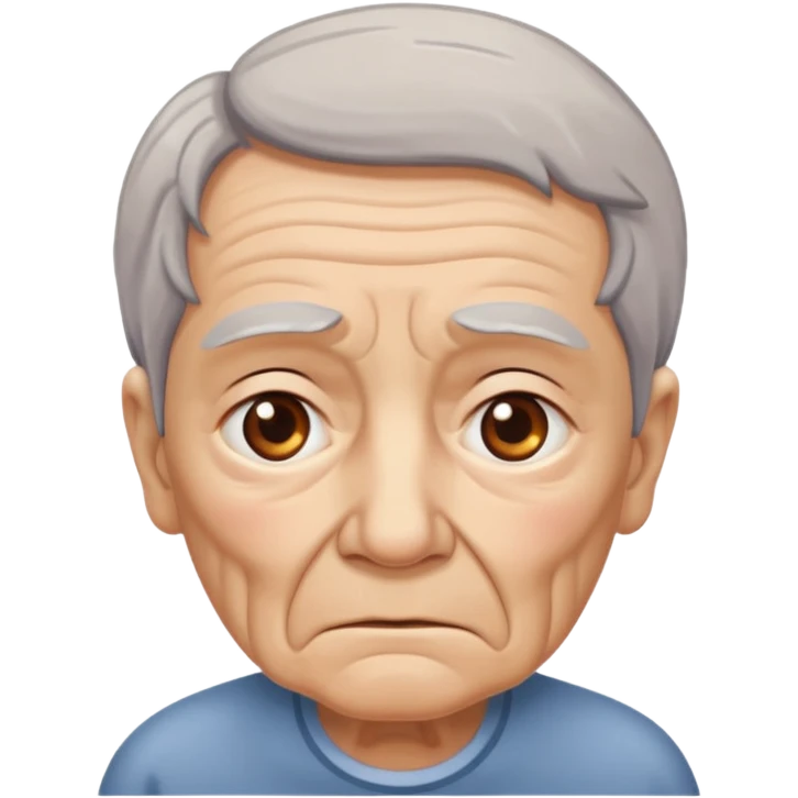 elderly sad emoji
